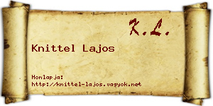 Knittel Lajos névjegykártya
